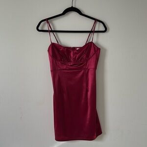 ELODIE Satin Mini Dress